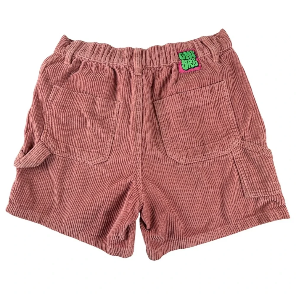 Empyre Pink Corduroy Carpenter Shorts‎ Womens XS High Waisted Utility Rose Pink
